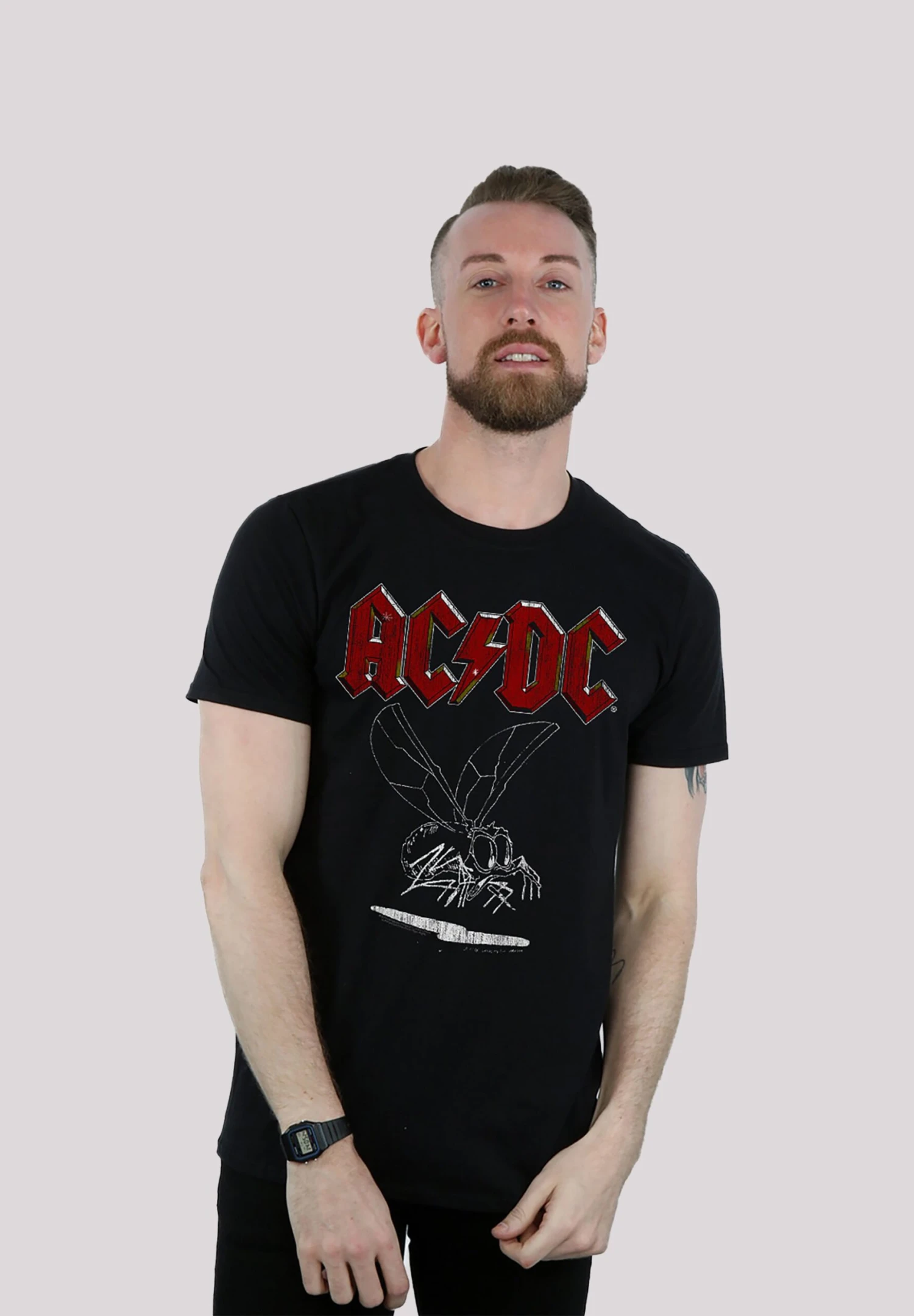 F4NT4STIC Acdc Fly On The Wall Rock Metal Musik Band Fan Me - T-Shirt Print - Black 3 F4NT4STIC Acdc Fly On The Wall Rock Metal Musik Band Fan Me - T-Shirt Print - Black