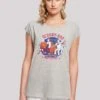 F4NT4STIC Scooby Doo Collegiate Circle - T-Shirt Print - Heather Grey