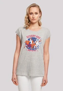 F4NT4STIC Scooby Doo Collegiate Circle - T-Shirt Print - Heather Grey