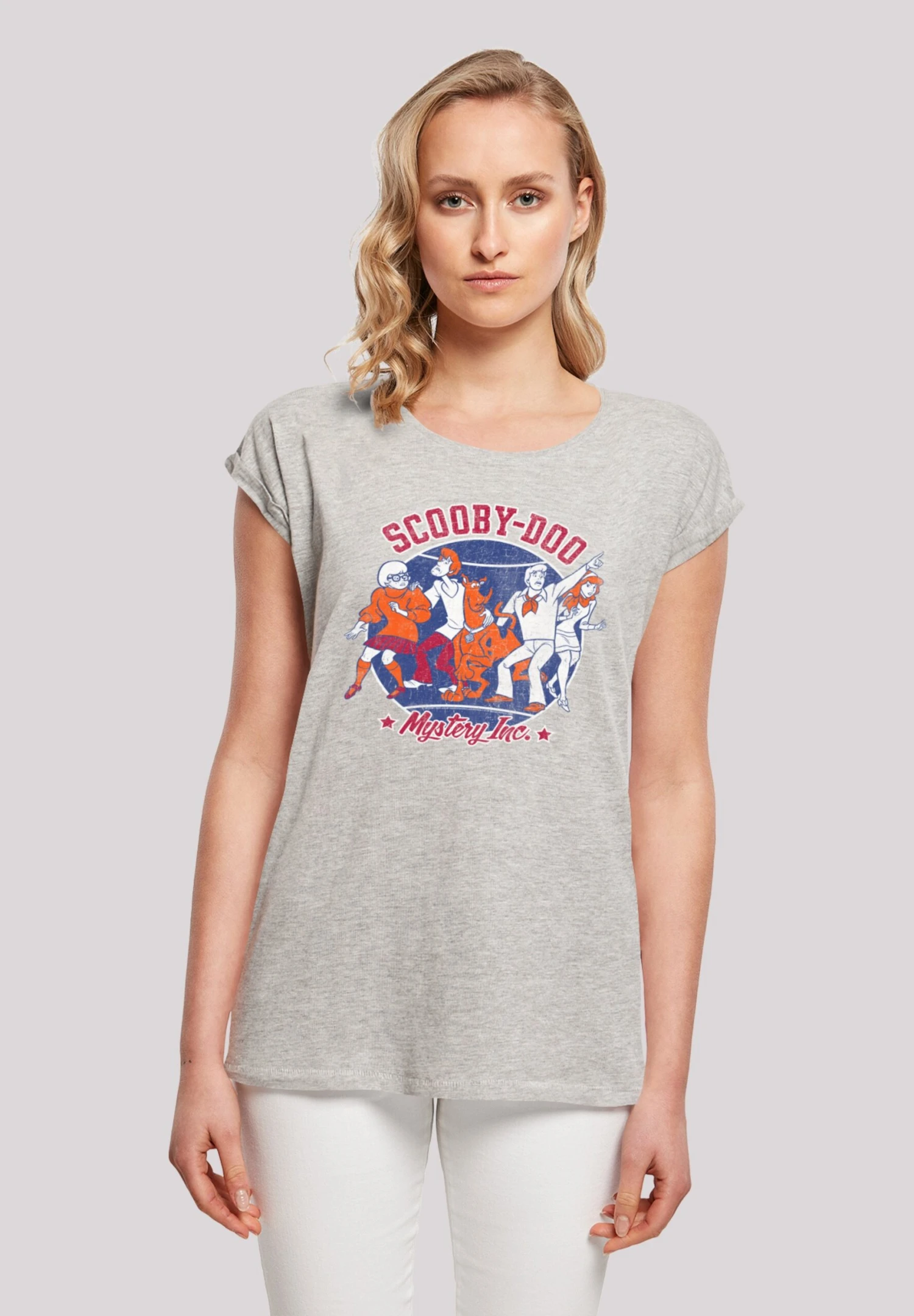 F4NT4STIC Scooby Doo Collegiate Circle - T-Shirt Print - Heather Grey 3 F4NT4STIC Scooby Doo Collegiate Circle - T-Shirt Print - Heather Grey