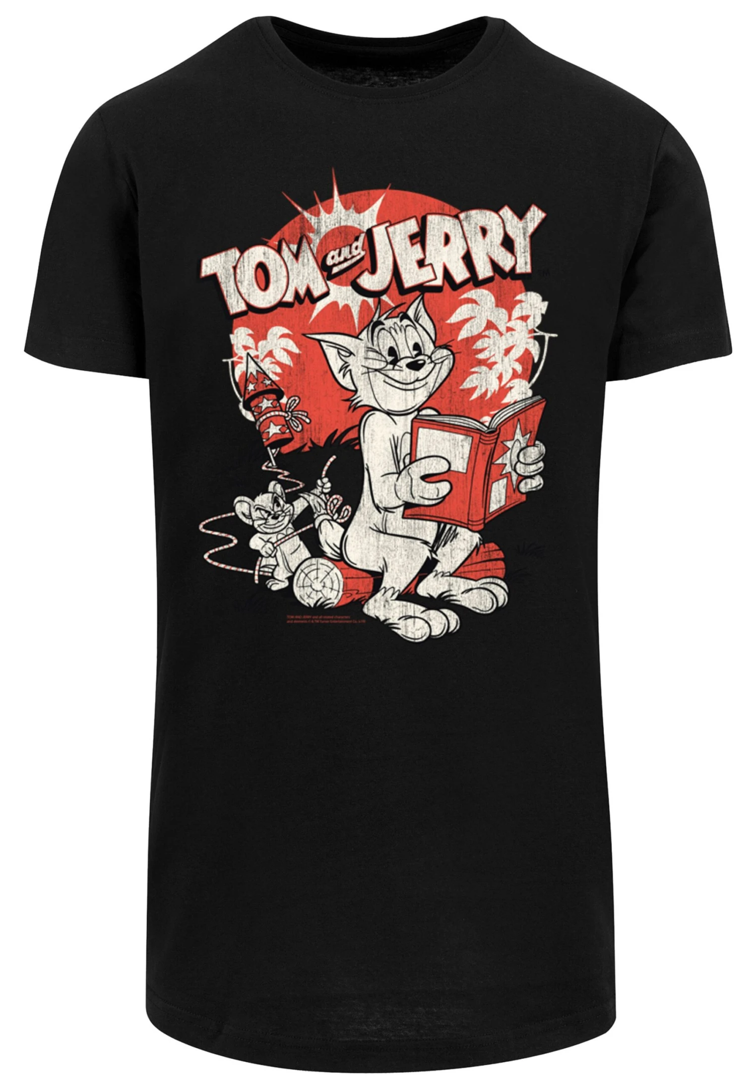 F4NT4STIC Tom And Jerry - T-Shirt Print - Black 3 F4NT4STIC Tom And Jerry - T-Shirt Print - Black