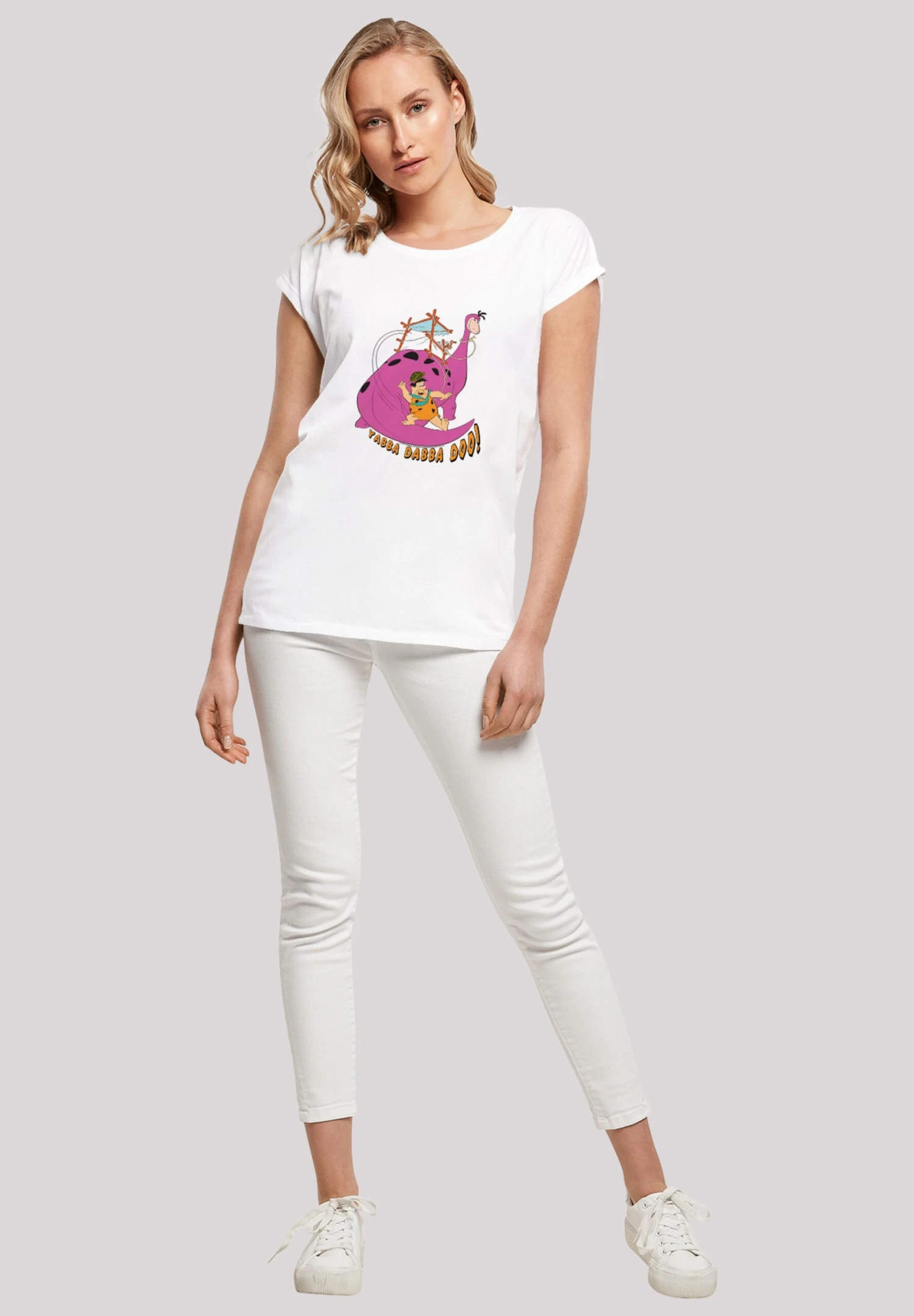 F4NT4STIC Die Familie Feuerstein Yabba Dabba Doo - T-Shirt Print - White 4 F4NT4STIC Die Familie Feuerstein Yabba Dabba Doo - T-Shirt Print - White - Afbeelding 2