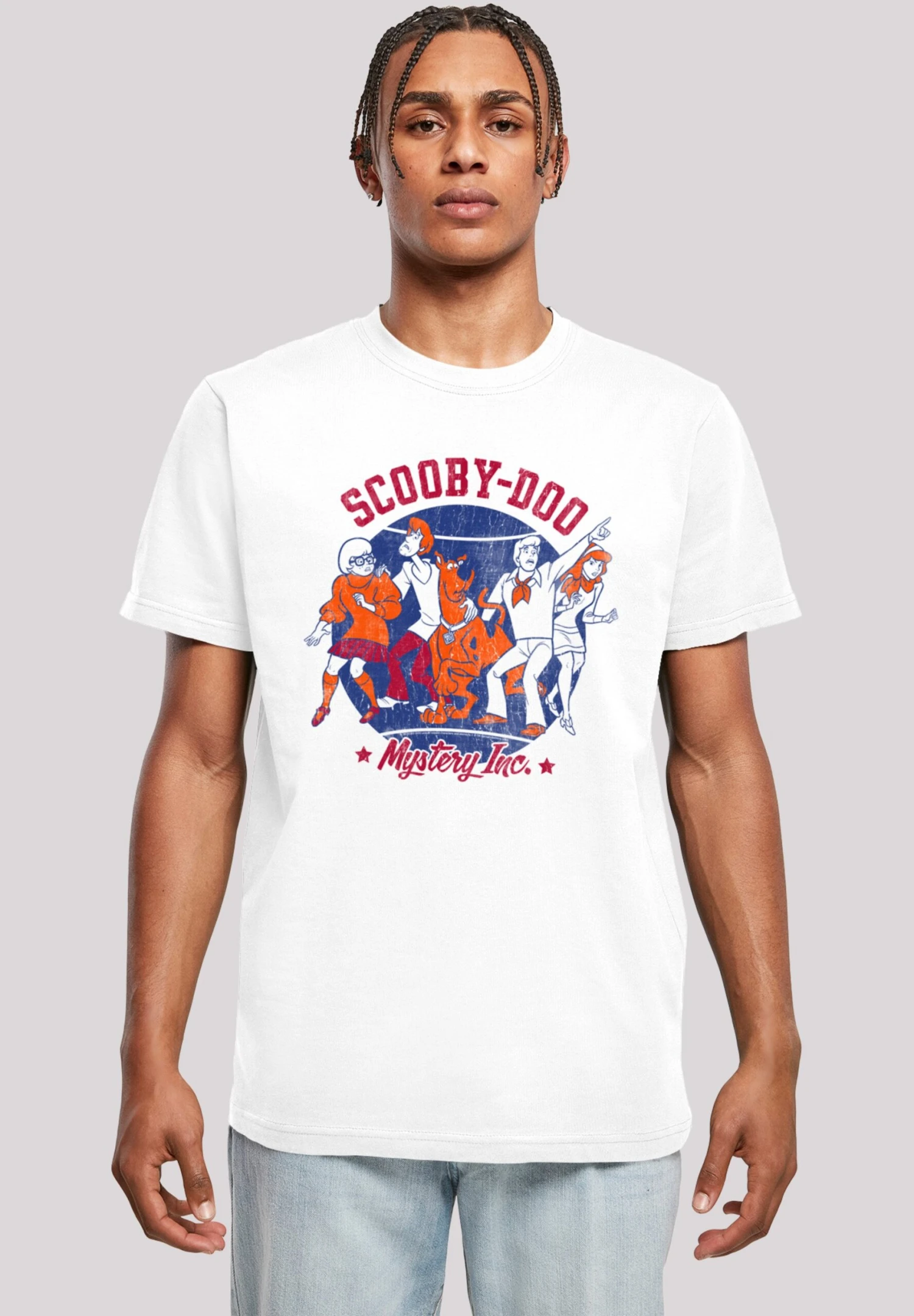 F4NT4STIC Scooby Doo Collegiate Circle - T-Shirt Print - White 3 F4NT4STIC Scooby Doo Collegiate Circle - T-Shirt Print - White