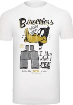 F4NT4STIC Looney Tunes Daffy Duck Binoculars Vintage - T-Shirt Print - White -F4Nt4Stic a0c10d13e80e4c58acd506461fcfb8e6
