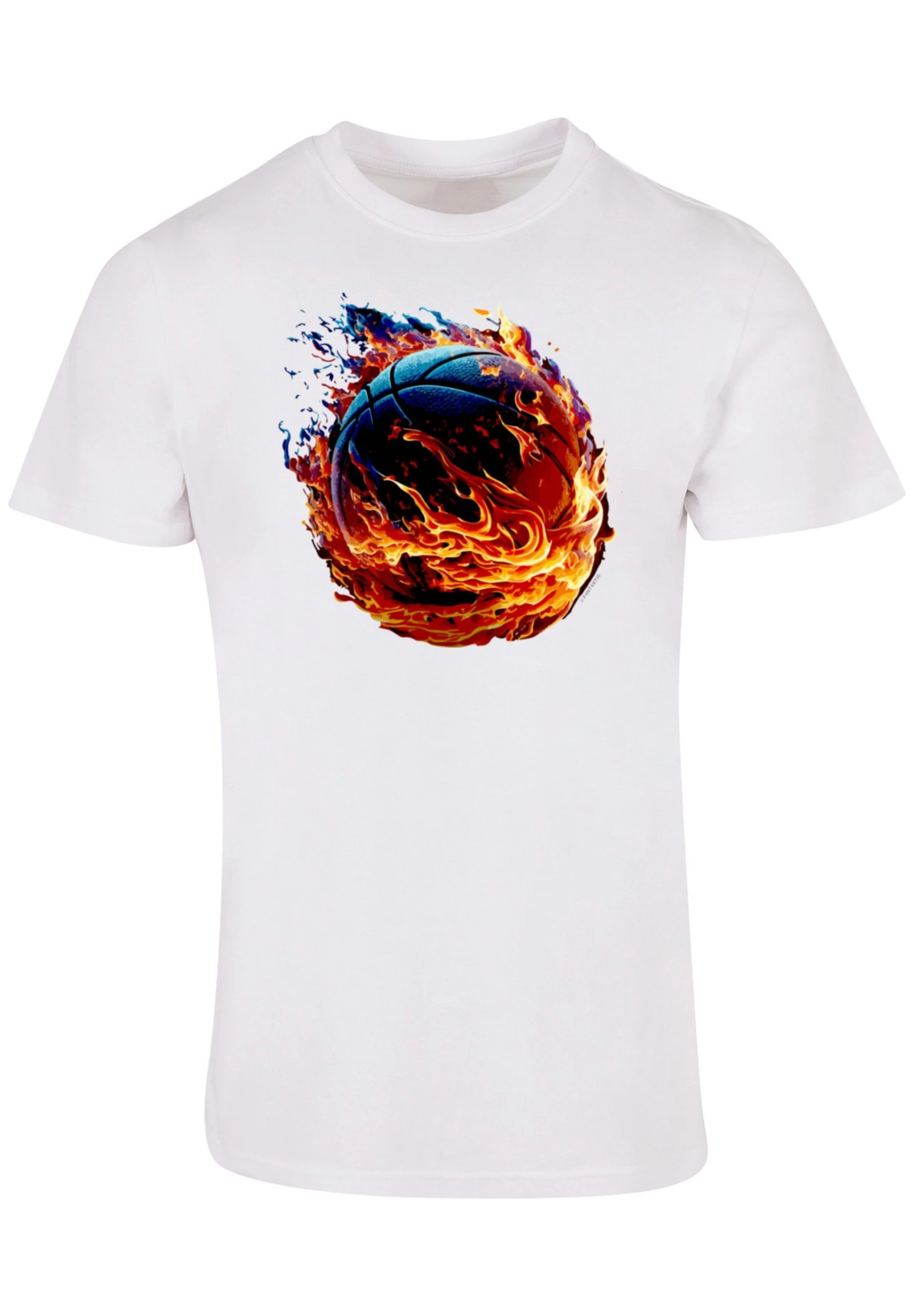 F4NT4STIC Basketball On Fire - T-Shirt Print - Weiß 8 F4NT4STIC Basketball On Fire - T-Shirt Print - Weiß - Afbeelding 6