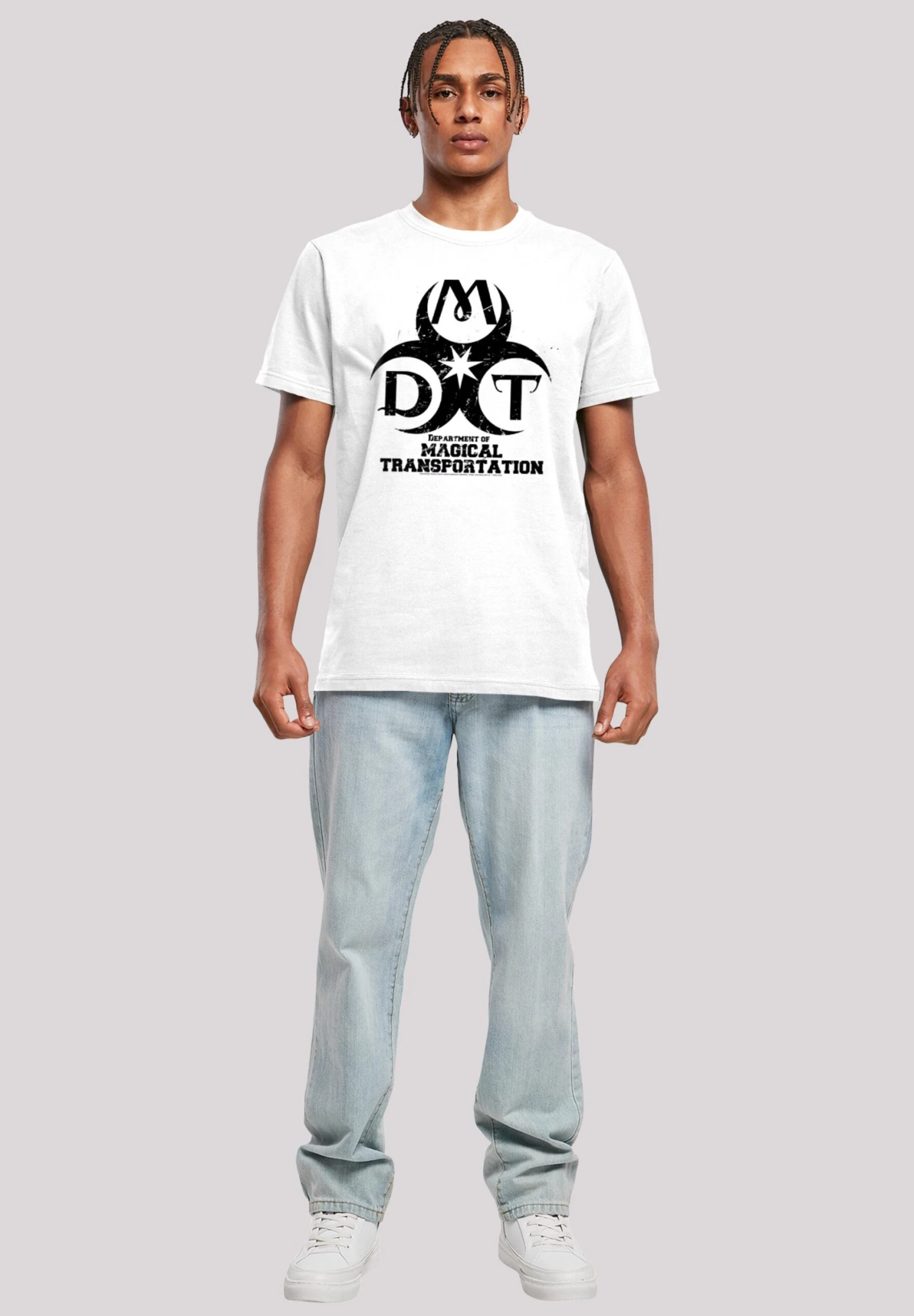 F4NT4STIC Harry Potter Department Of Magical Transportation Logo - T-Shirt Print - White 4 F4NT4STIC Harry Potter Department Of Magical Transportation Logo - T-Shirt Print - White - Afbeelding 2