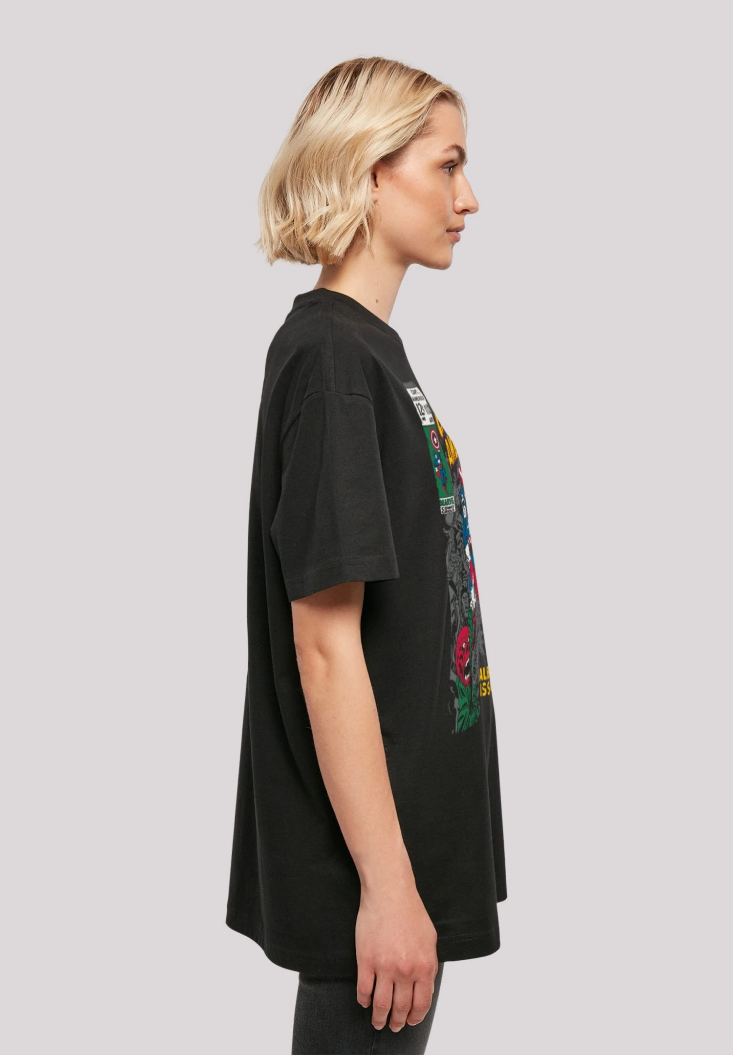 F4NT4STIC Marvel Captain America Album Issue Cover - T-Shirt Print - Black 6 F4NT4STIC Marvel Captain America Album Issue Cover - T-Shirt Print - Black - Afbeelding 4