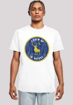 F4NT4STIC Disney FrozenSven I Grew Up In Nature - T-Shirt Print - White