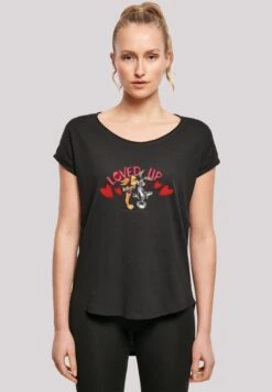 F4NT4STIC Looney Tunes Bugs Bunny And Lola Valentine S Day Loved Up - T-Shirt Print - Black
