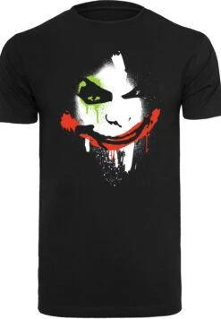 F4NT4STIC Dc Comics Batman Arkham City Joker Face - T-Shirt Print - Black -F4Nt4Stic a9252dbdbdb04fe7aceeb31cc606cffd