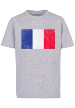 F4NT4STIC Frankreich Flagge Distressed - T-Shirt Print - Heather Grey -F4Nt4Stic a9c993c7dbbc4d54bc2ffa44526a3a97