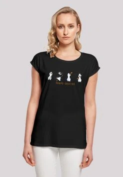 F4NT4STIC Disney Frozen Olaf Shape Shifter - T-Shirt Print - Black