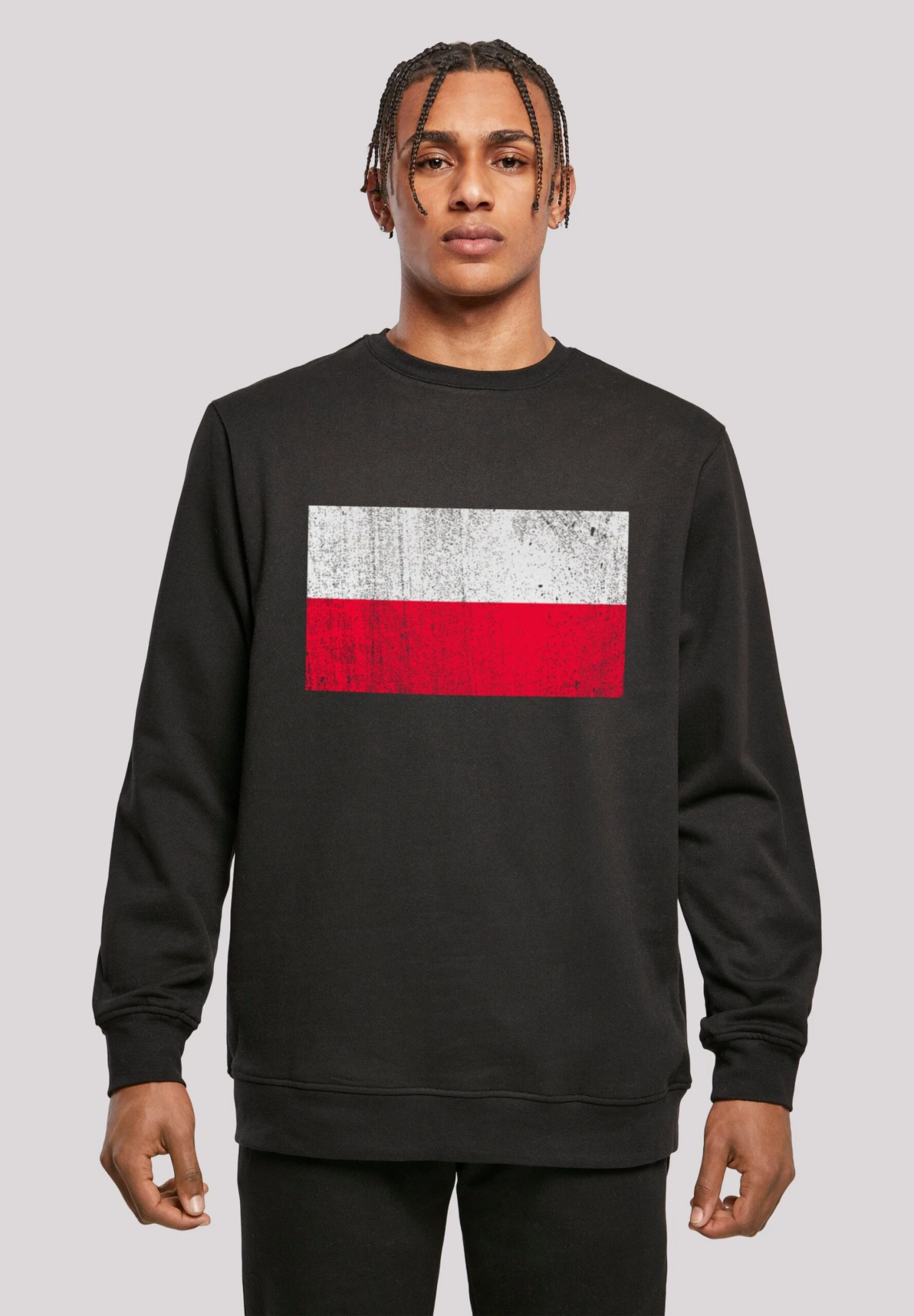 F4NT4STIC Poland Polen Flagge Distressed - Sweater - Schwarz 3 F4NT4STIC Poland Polen Flagge Distressed - Sweater - Schwarz