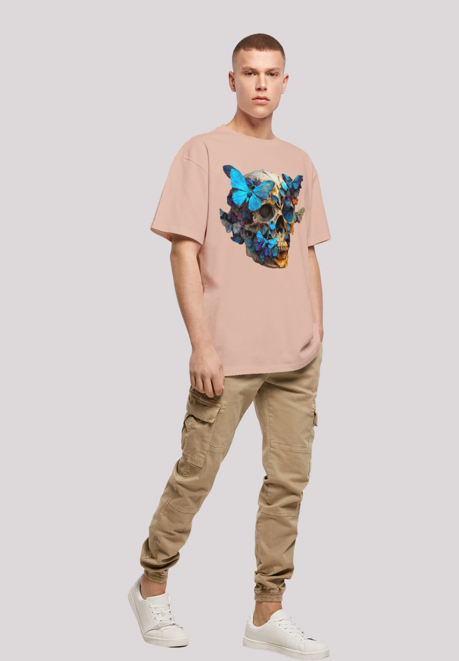 F4NT4STIC Skull Oversize Tee - T-Shirt Print - Amber 4 F4NT4STIC Skull Oversize Tee - T-Shirt Print - Amber - Afbeelding 2