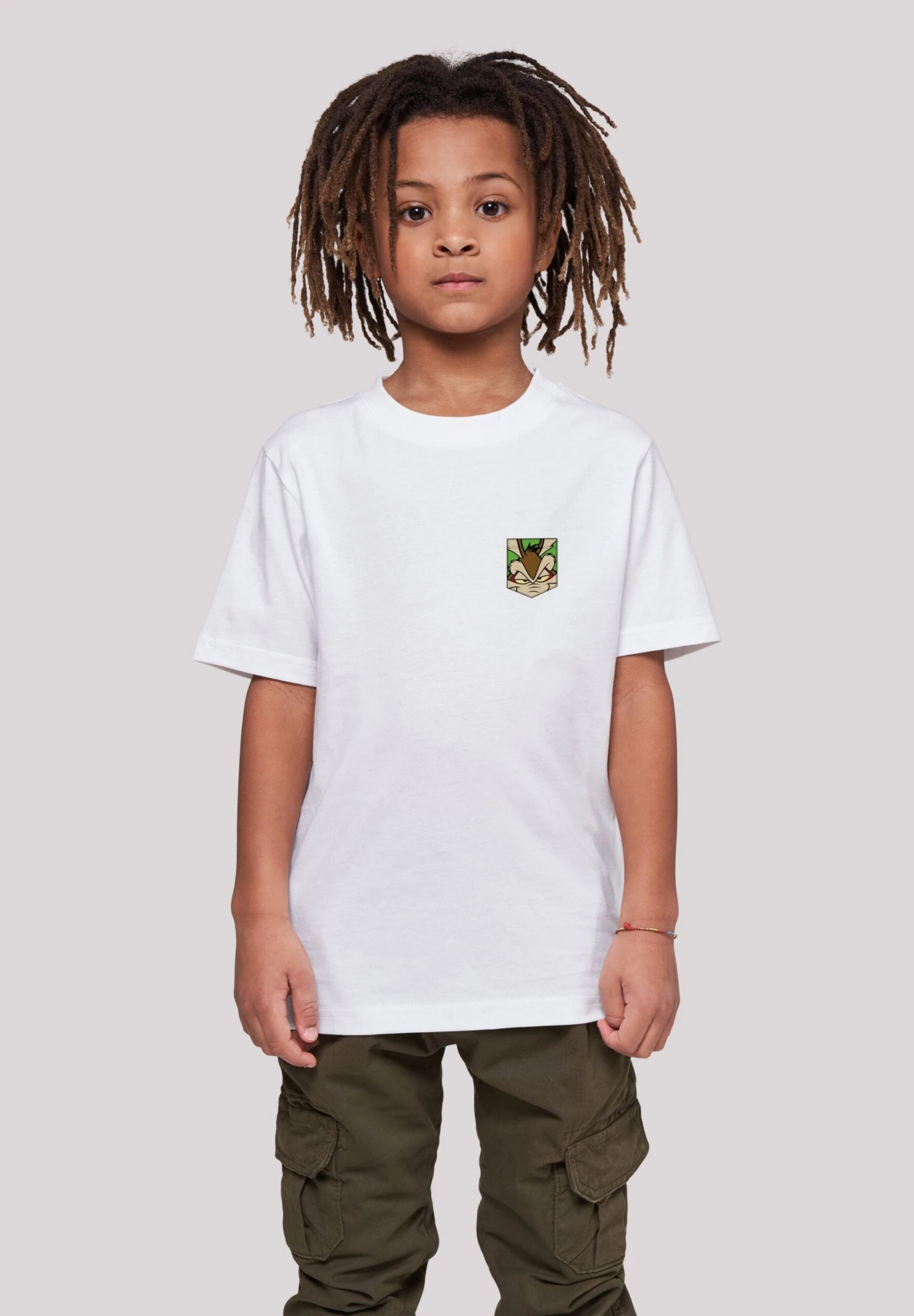 F4NT4STIC Looney Tunes Wile E Coyote Face Faux- T-Shirt Print - White 4 F4NT4STIC Looney Tunes Wile E Coyote Face Faux- T-Shirt Print - White - Afbeelding 2