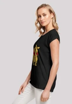 F4NT4STIC Extended Shoulder Disney Winnie The Pooh Classic - T-Shirt Print - Black -F4Nt4Stic b01bb44b3c1d41d9b7bf442f78ad98b5