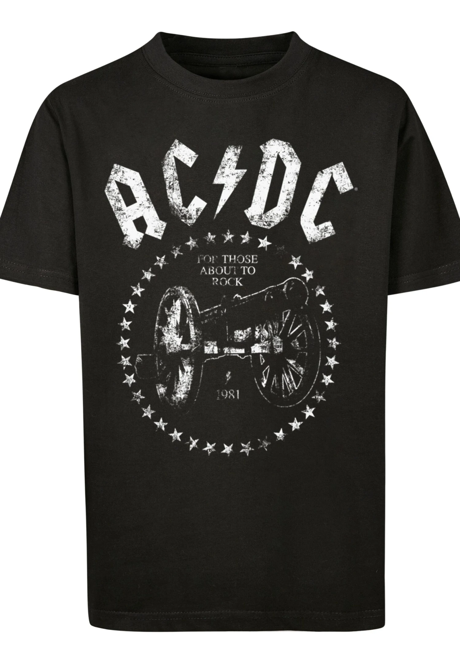 F4NT4STIC Acdc We Salute You Cannon - T-Shirt Print - Black 8 F4NT4STIC Acdc We Salute You Cannon - T-Shirt Print - Black - Afbeelding 6