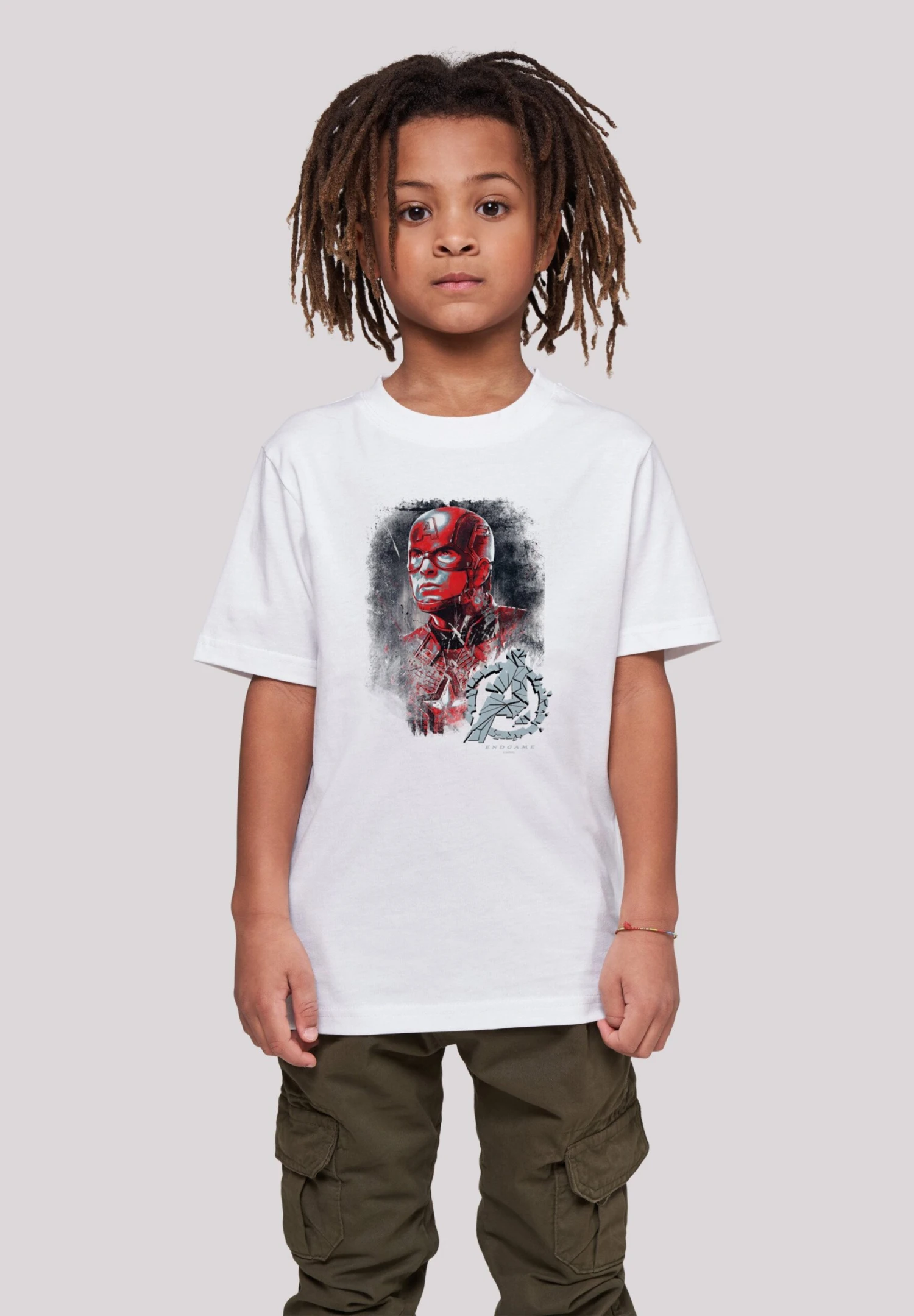 F4NT4STIC Marvel Avengers Endgame Captain America Brushed - T-Shirt Print - White 4 F4NT4STIC Marvel Avengers Endgame Captain America Brushed - T-Shirt Print - White - Afbeelding 2