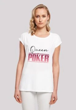 F4NT4STIC Queen Of Poker - T-Shirt Print - Weiß