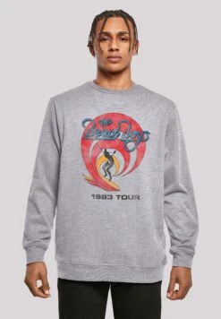 F4NT4STIC The Beach Boys Band Surfer 83 Vintage - Sweater - Heather Grey