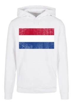 F4NT4STIC Niederlande Holland Flagge Distressed - Hoodie - Weiß -F4Nt4Stic b2423d0a8c83451b87d0083192353d2d