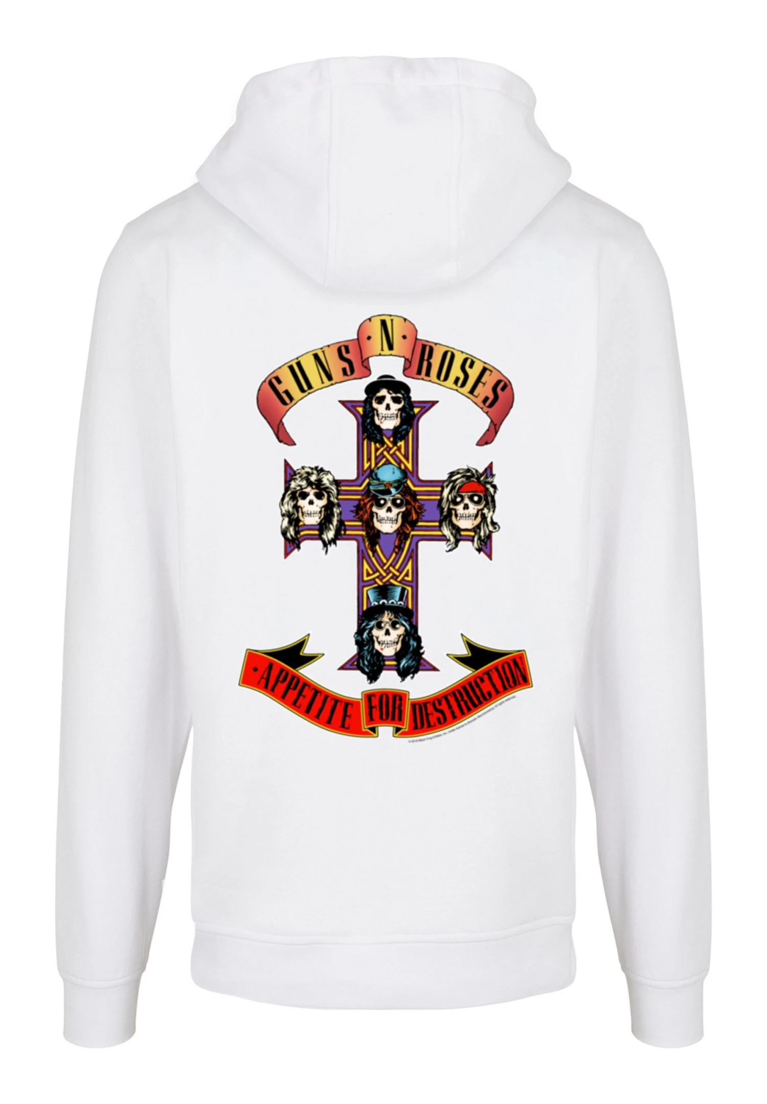 F4NT4STIC Guns N Roses Band Appetite For Destruction - Hoodie - White 9 F4NT4STIC Guns N Roses Band Appetite For Destruction - Hoodie - White - Afbeelding 7