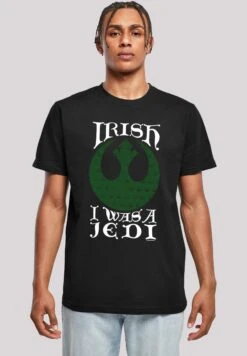 F4NT4STIC Star Wars Irish I Was A Jedi - T-Shirt Print - Black
