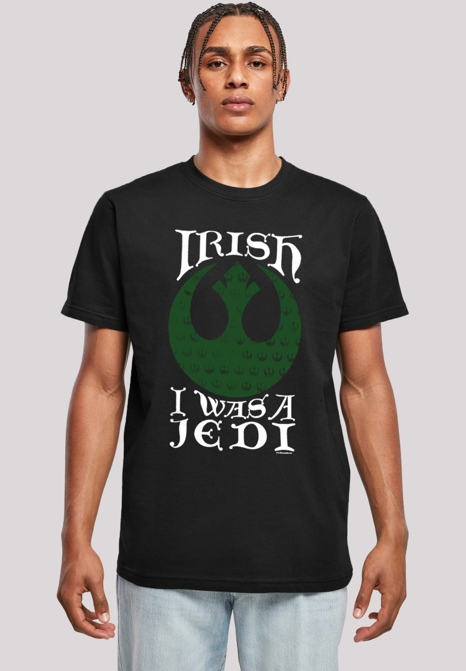 F4NT4STIC Star Wars Irish I Was A Jedi - T-Shirt Print - Black 3 F4NT4STIC Star Wars Irish I Was A Jedi - T-Shirt Print - Black