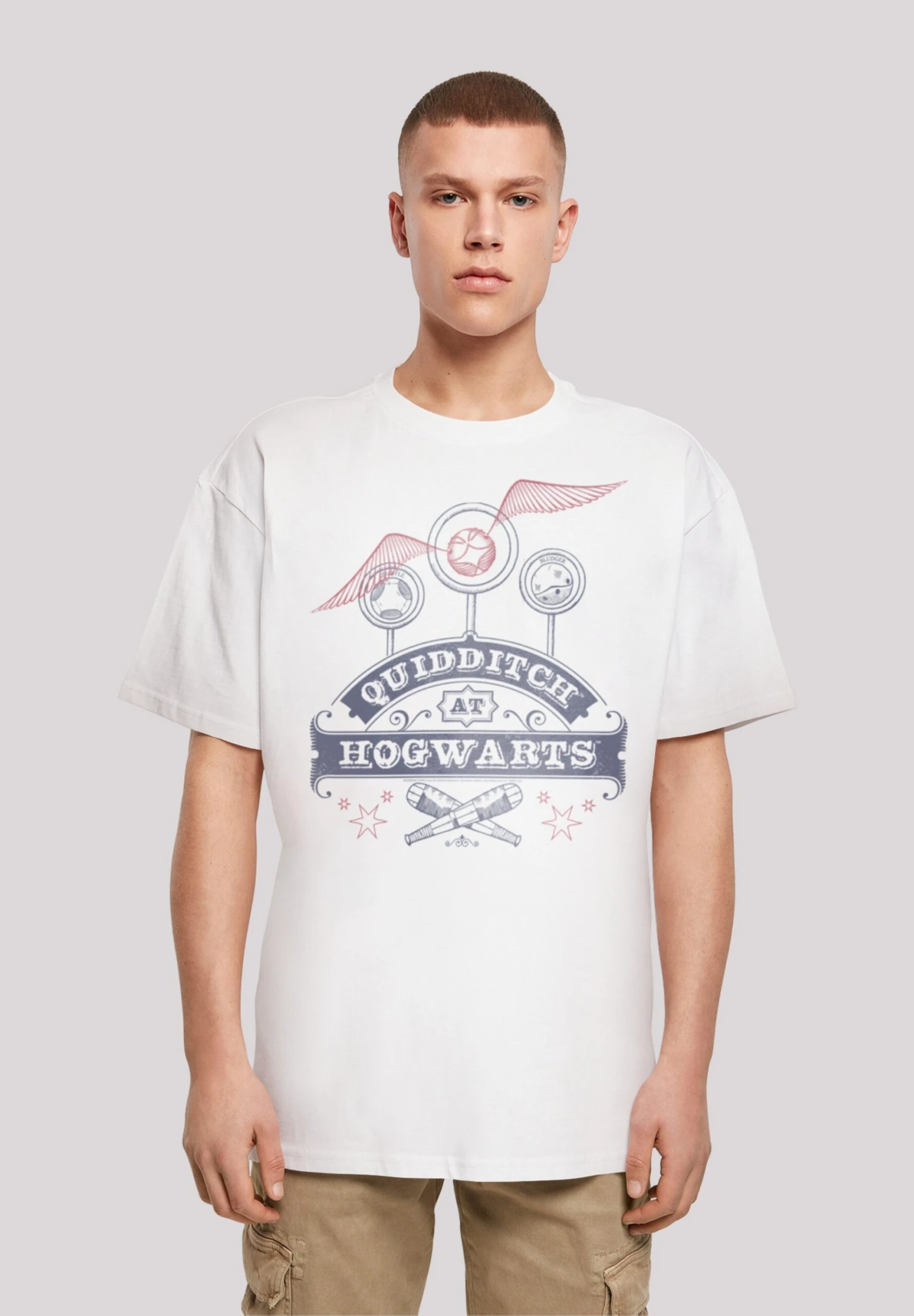 F4NT4STIC Harry Potter Quidditch At Hogwarts - T-Shirt Print - White 3 F4NT4STIC Harry Potter Quidditch At Hogwarts - T-Shirt Print - White