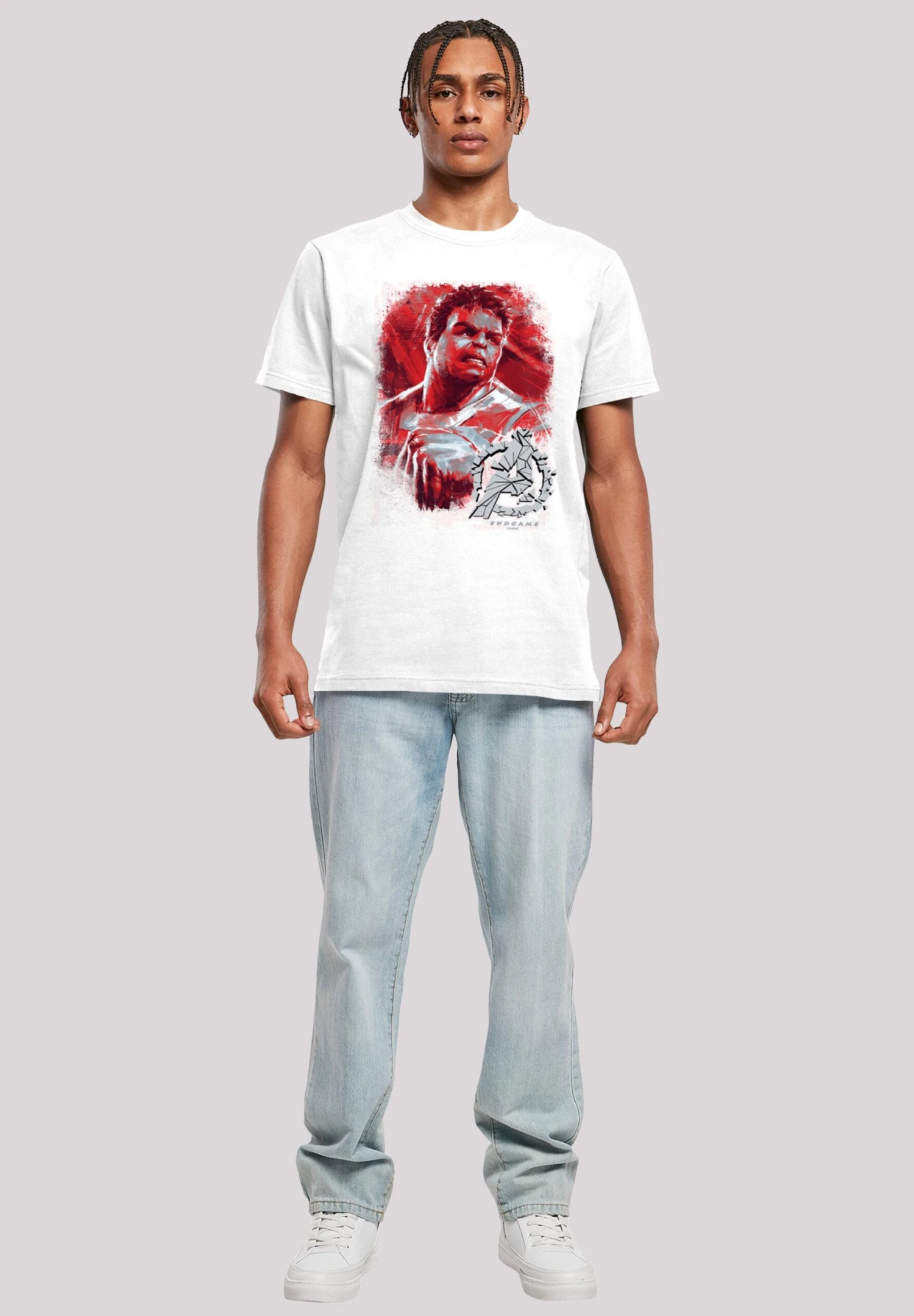 F4NT4STIC Marvel Avengers Endgame Hulk Brushed - T-Shirt Print - White 4 F4NT4STIC Marvel Avengers Endgame Hulk Brushed - T-Shirt Print - White - Afbeelding 2