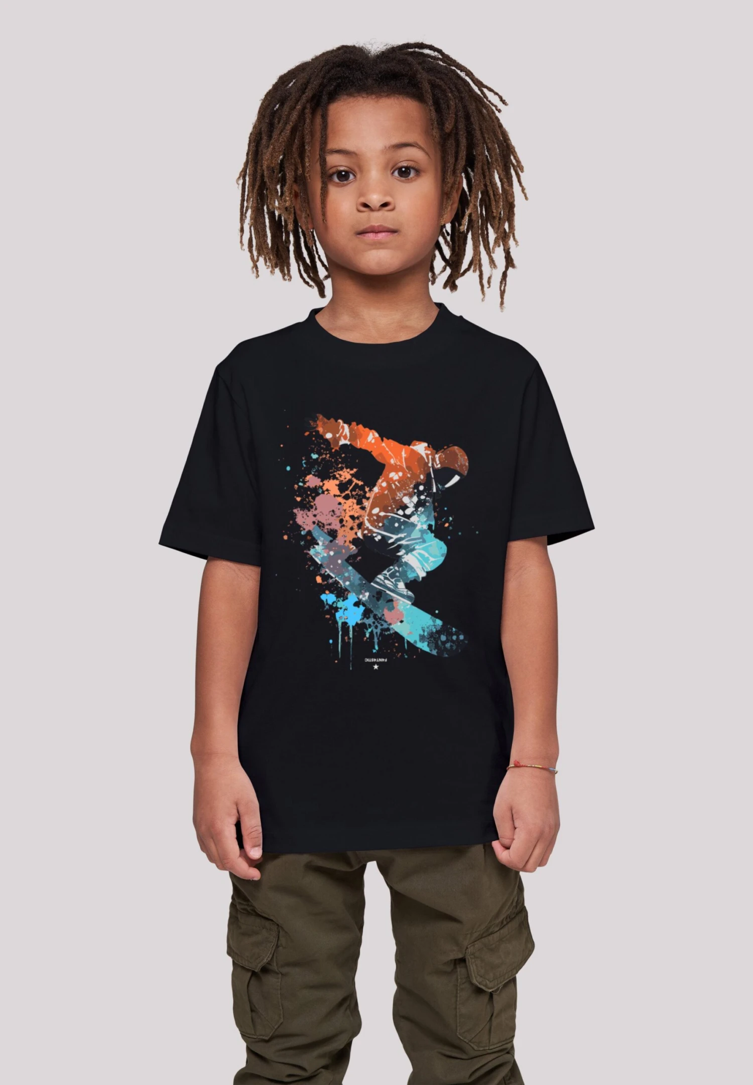 F4NT4STIC Snowboarder - T-Shirt Print - Schwarz 4 F4NT4STIC Snowboarder - T-Shirt Print - Schwarz - Afbeelding 2