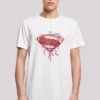 F4NT4STIC Dc Comis Superhelden Superman Geo Logo - T-Shirt Print - White