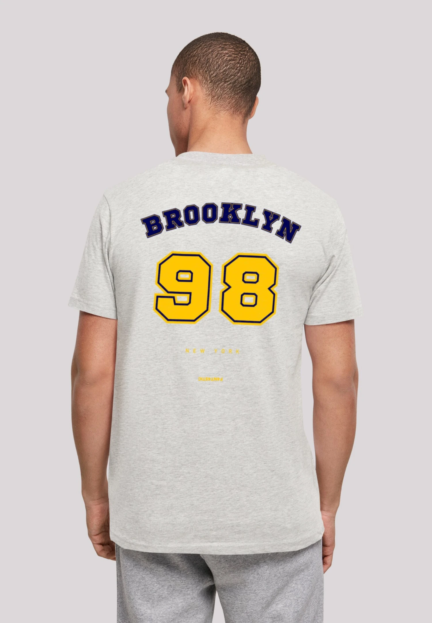 F4NT4STIC Brooklyn 98 Ny - T-Shirt Print - Heather Grey 3 F4NT4STIC Brooklyn 98 Ny - T-Shirt Print - Heather Grey