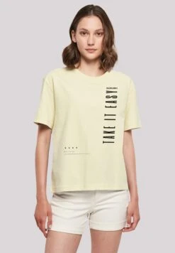 F4NT4STIC Take It Easy - T-Shirt Print - Softyellow