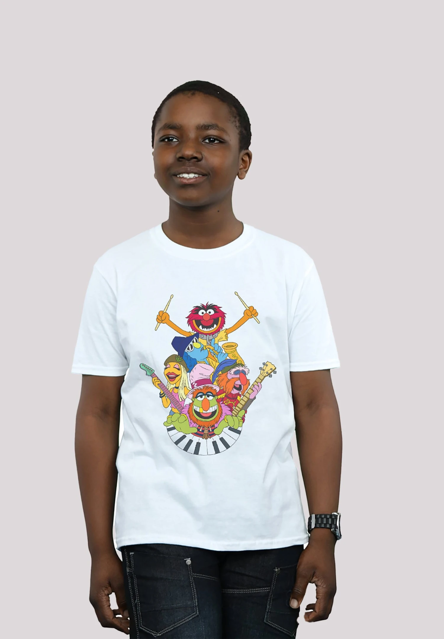 F4NT4STIC Disney Muppets Dr. Teeth And The Electric Mayhem Premium Film- T-Shirt Print - White 3 F4NT4STIC Disney Muppets Dr. Teeth And The Electric Mayhem Premium Film- T-Shirt Print - White