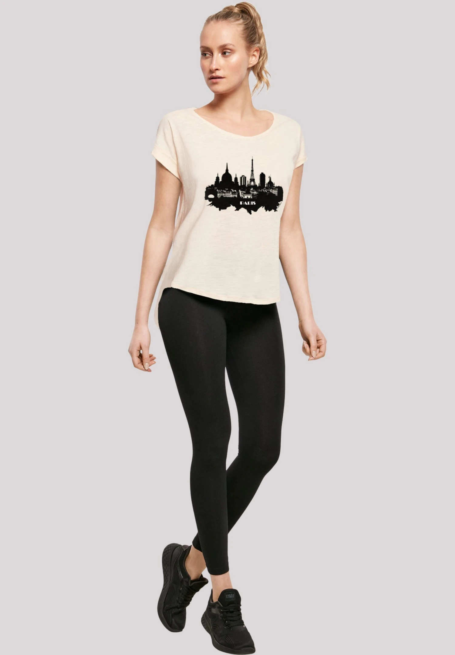F4NT4STIC Paris Skyline Long- T-Shirt Print - Whitesand 4 F4NT4STIC Paris Skyline Long- T-Shirt Print - Whitesand - Afbeelding 2