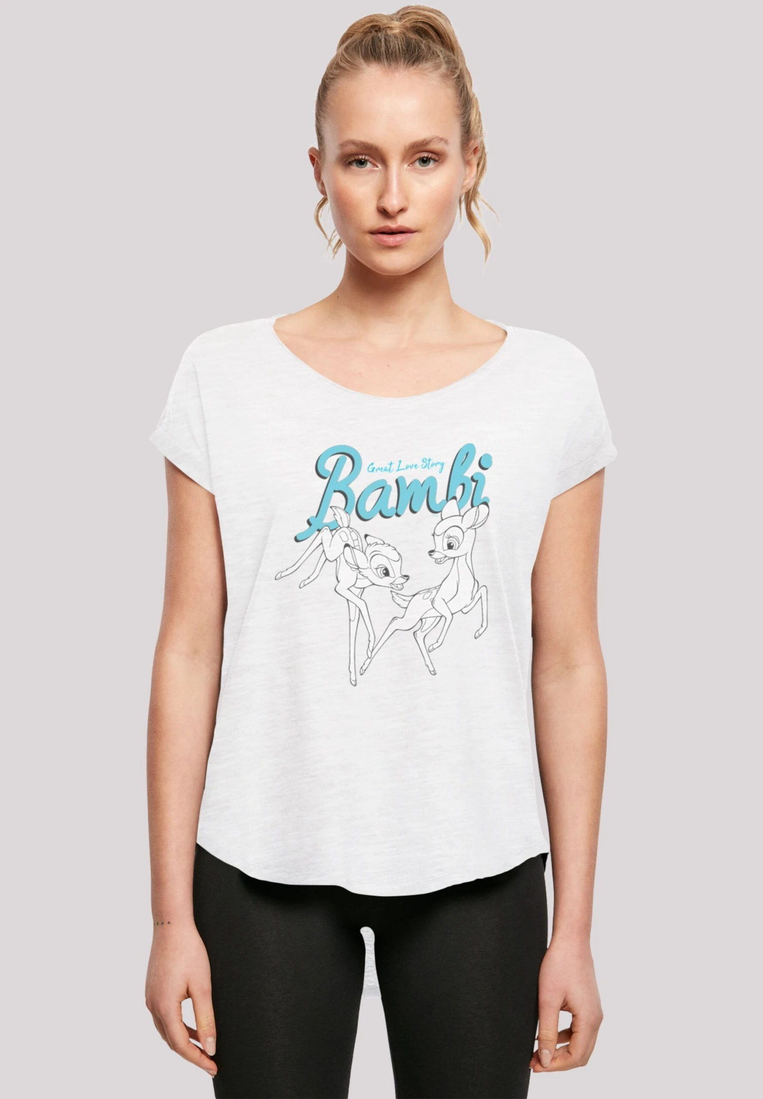 F4NT4STIC Bambi Great Love Story - T-Shirt Print - White 3 F4NT4STIC Bambi Great Love Story - T-Shirt Print - White