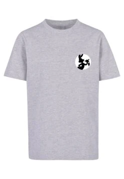F4NT4STIC Looney Tunes Bugs Bunny Silhouette Breast Print - T-Shirt Print - Heather Grey -F4Nt4Stic bcd0c0183ffb49d79ee655450374133e