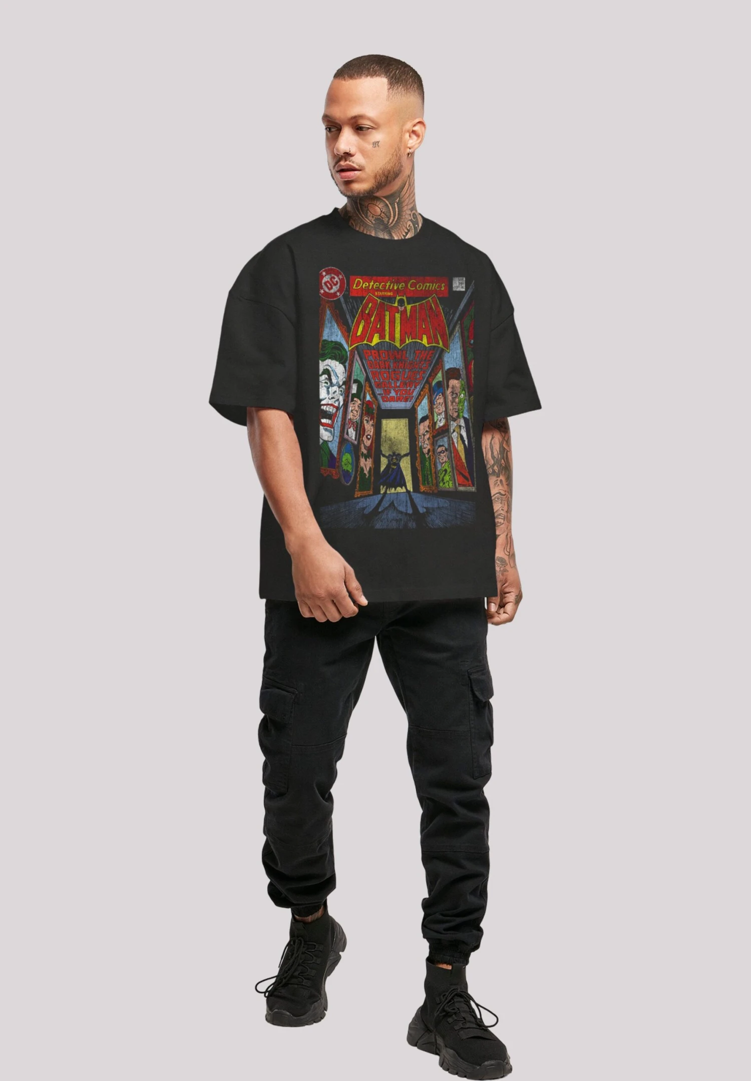 F4NT4STIC Batman Superheld Comic Rogues Gallery Cover - T-Shirt Print - Black 4 F4NT4STIC Batman Superheld Comic Rogues Gallery Cover - T-Shirt Print - Black - Afbeelding 2