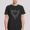 F4NT4STIC Dc Comics Superman My Father, My Hero - T-Shirt Print - Black