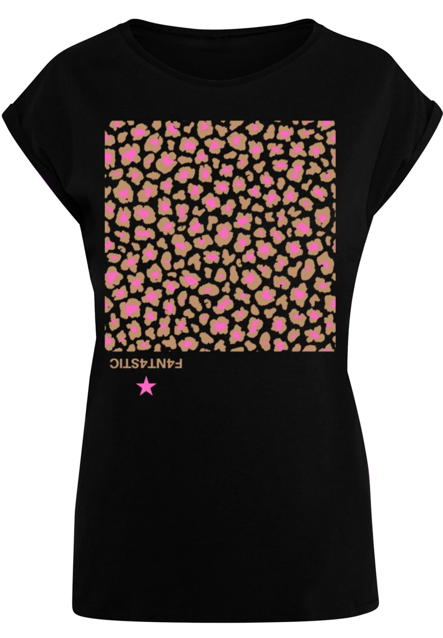 F4NT4STIC Leo Pink - T-Shirt Print - Schwarz 8 F4NT4STIC Leo Pink - T-Shirt Print - Schwarz - Afbeelding 6