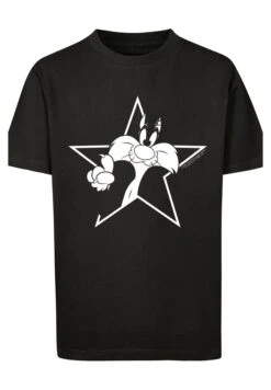 F4NT4STIC Looney Tunes Sylvester Cartoon Stern - T-Shirt Print - Black -F4Nt4Stic c1b96629c0cf43e1a390704736038cac