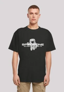 F4NT4STIC Phiber Spaceone Astronaut - T-Shirt Print - Black