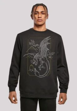 F4NT4STIC Harry Potter Dragon Line Art - Sweater - Black