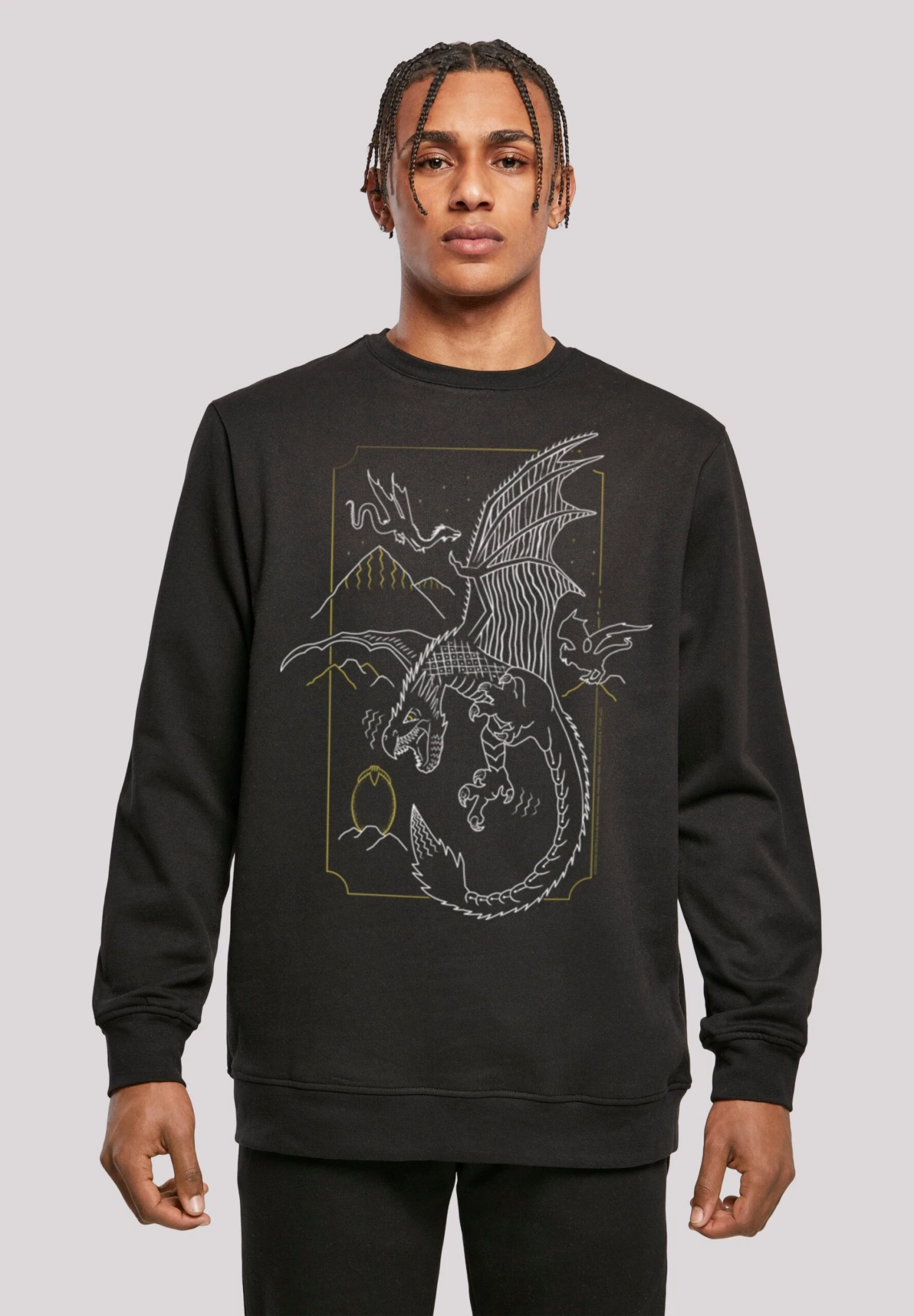 F4NT4STIC Harry Potter Dragon Line Art - Sweater - Black 3 F4NT4STIC Harry Potter Dragon Line Art - Sweater - Black