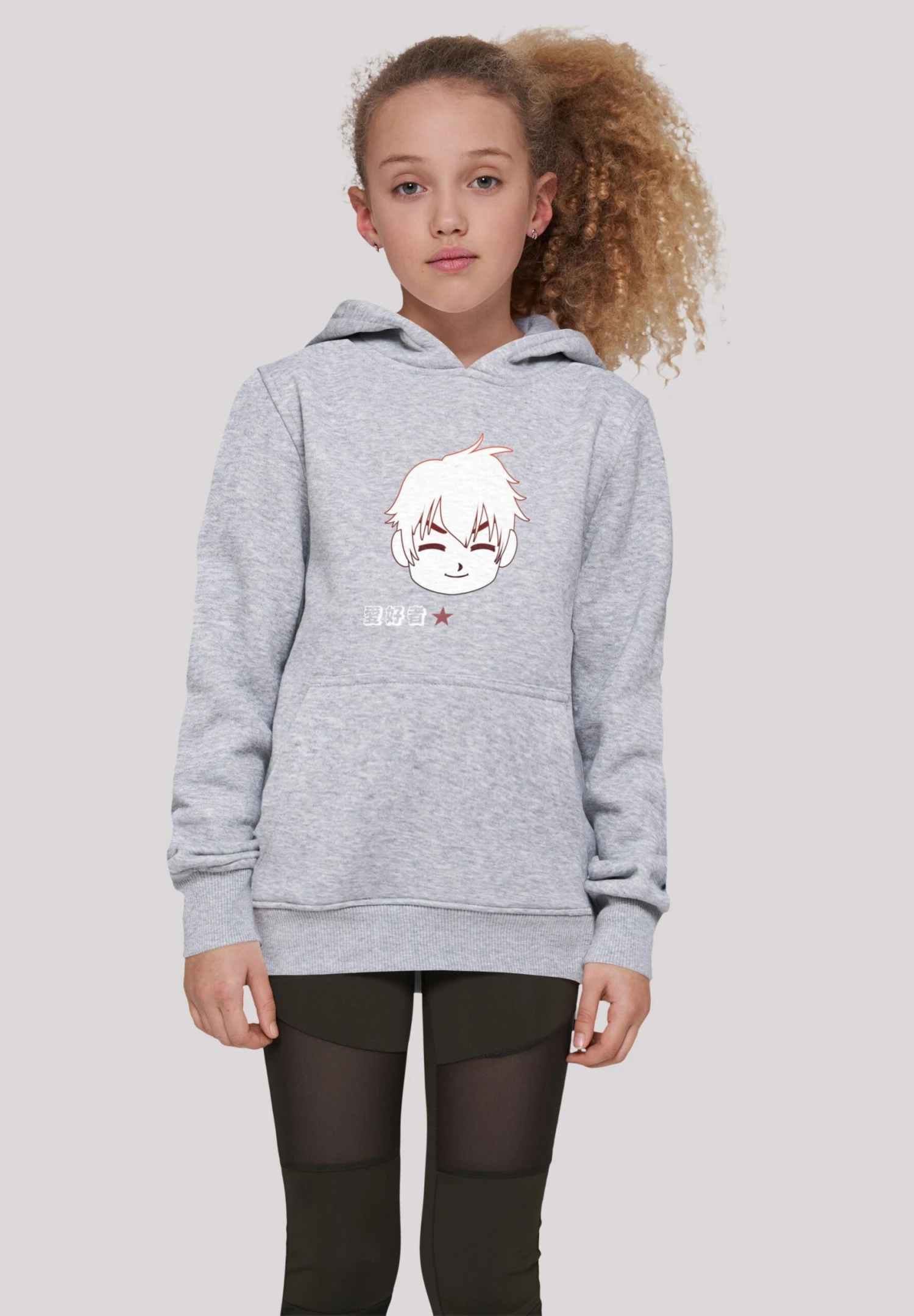 F4NT4STIC Manga Japan - Hoodie - Heather Grey 4 F4NT4STIC Manga Japan - Hoodie - Heather Grey - Afbeelding 2