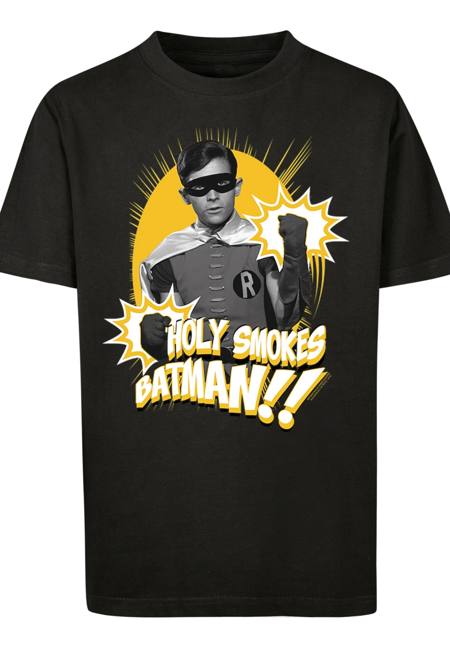 F4NT4STIC Dc Comics Batman Tv Series Robin Holy Smokes - T-Shirt Print - Black 6 F4NT4STIC Dc Comics Batman Tv Series Robin Holy Smokes - T-Shirt Print - Black - Afbeelding 4
