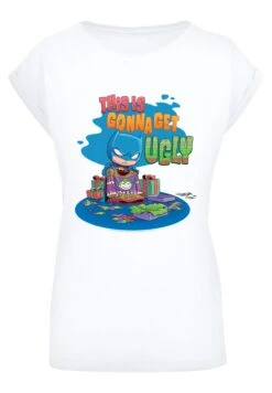 F4NT4STIC Super Friends Batman Joker Christmas With Ex - T-Shirt Print - White -F4Nt4Stic c4d697739d0d477bbb1e6dc41f649875