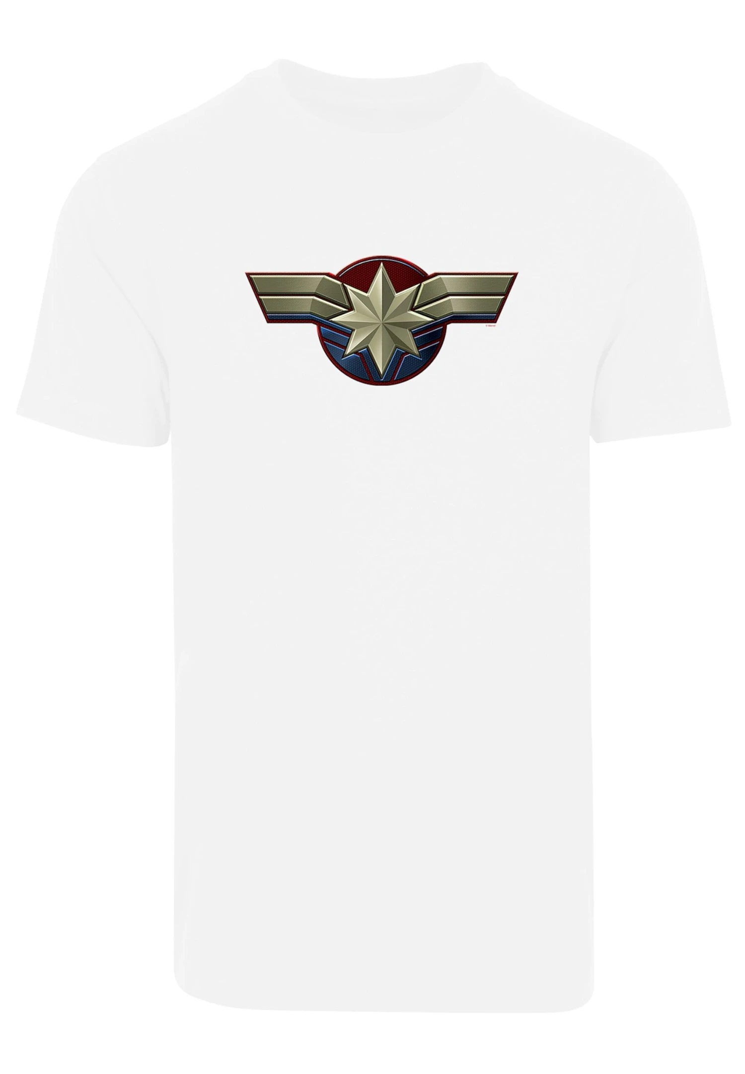 F4NT4STIC Marvel Captain Marvel Chest Emblem Premium Superhelden Iron Ma - T-Shirt Print - White 3 F4NT4STIC Marvel Captain Marvel Chest Emblem Premium Superhelden Iron Ma - T-Shirt Print - White