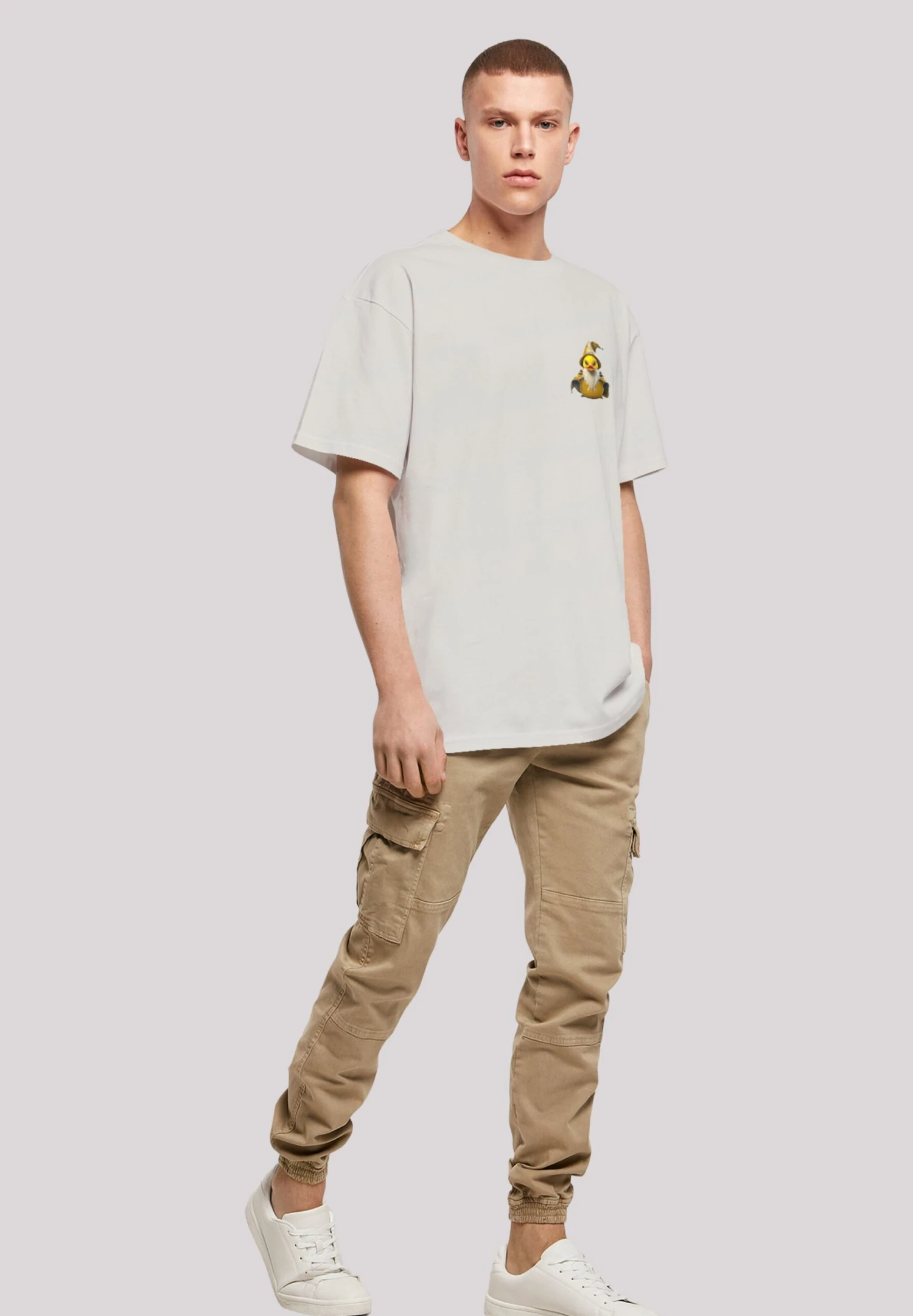 F4NT4STIC Rubber Duck Wizard Oversize - T-Shirt Print - Lightasphalt 4 F4NT4STIC Rubber Duck Wizard Oversize - T-Shirt Print - Lightasphalt - Afbeelding 2